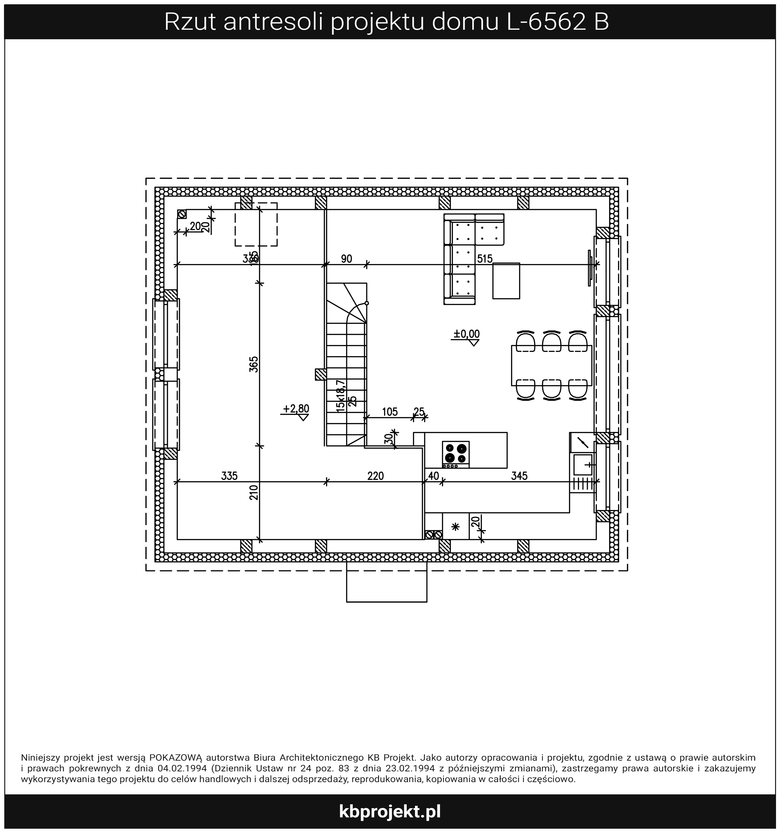Rzut antresoli L-6562 B